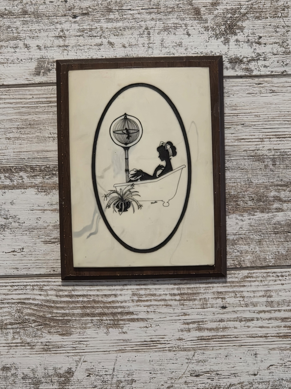 Vintage Bathtub Silhouette Wall Art